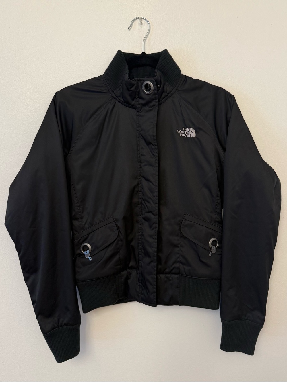 The North Face 🐻❄️ Women's Size Small Black Bomber Jacket - Y2K Vintage